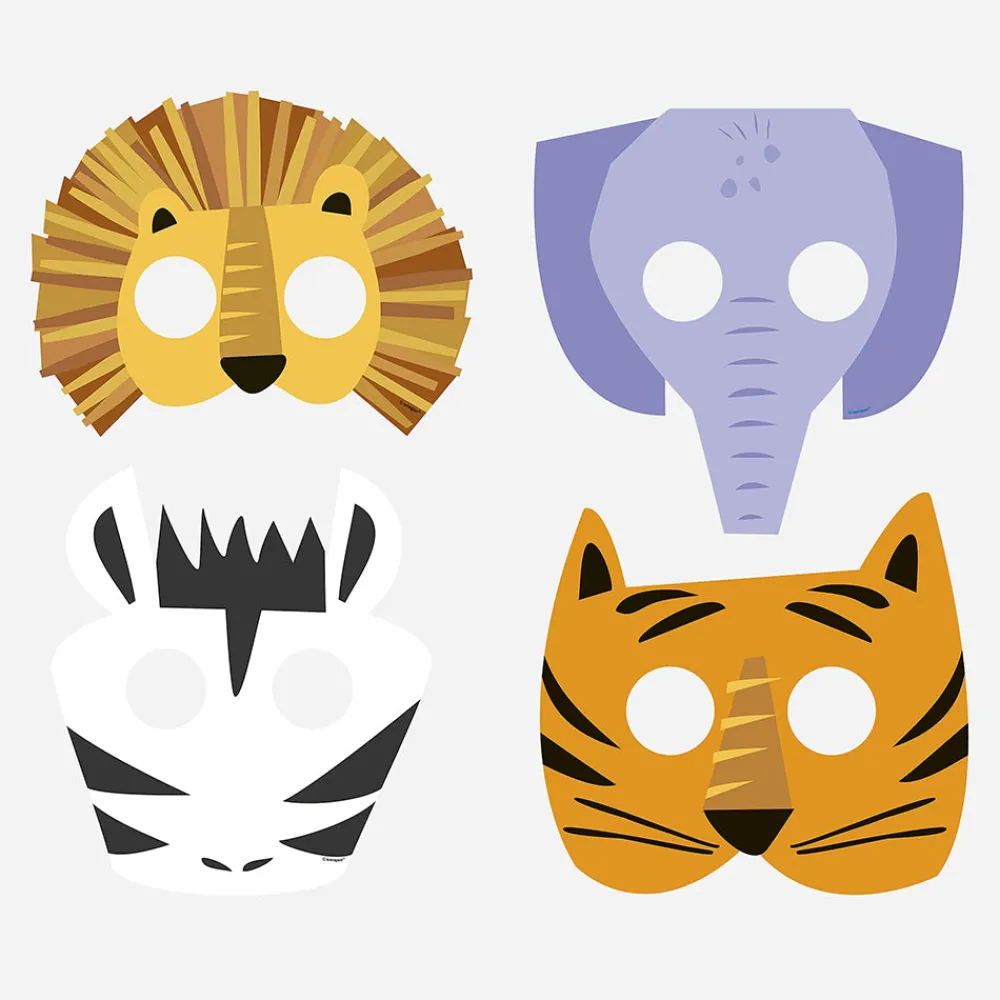 Online Unique Party 8 Animal Paper Masks