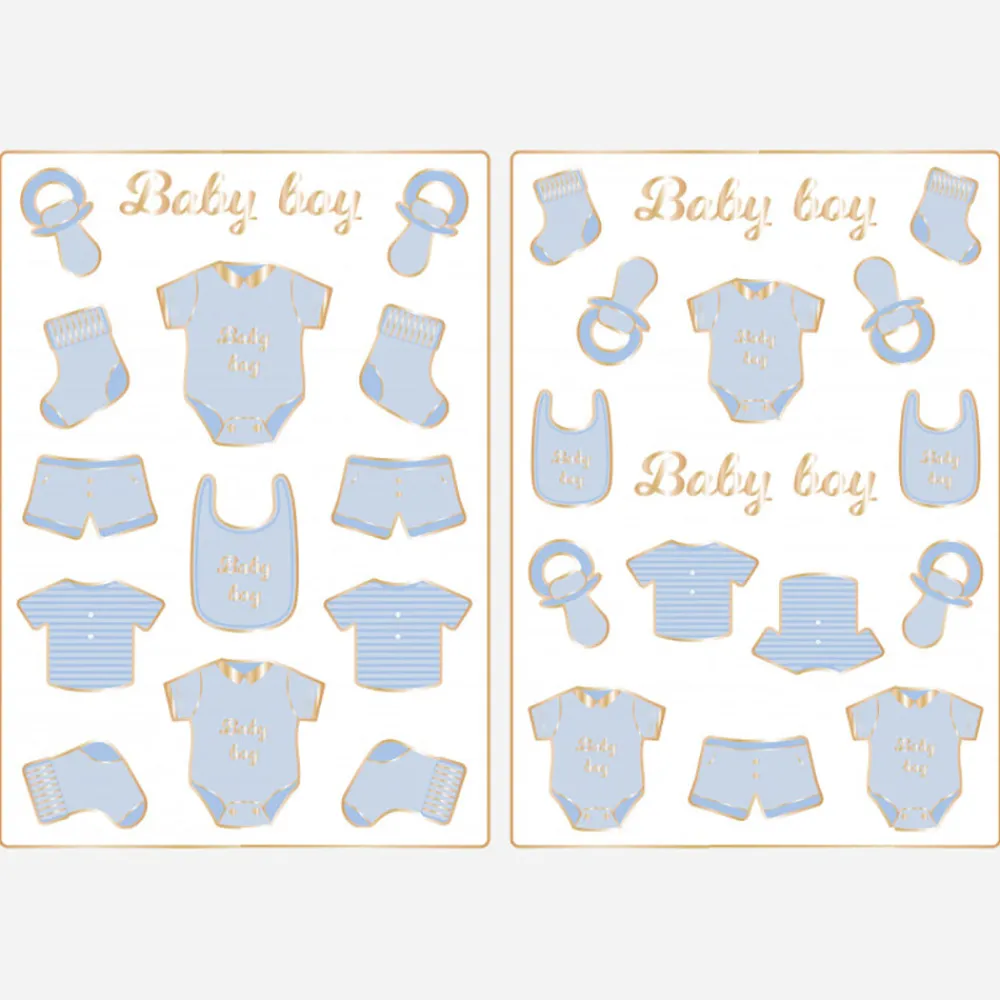 Online Party Pro 30 Baby Boy Stickers
