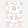 Discount Party Pro 30 Baby Girl Stickers