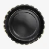 Discount Party Pro 8 Black Scalloped Plates