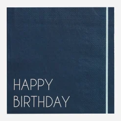 Best Sale Ginger Ray 16 Blue Happy Birthday Napkins