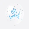 Best Sale Unique Party 5 Blue Hello Baby Balloons