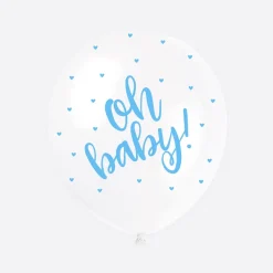 Best Sale Unique Party 5 Blue Hello Baby Balloons