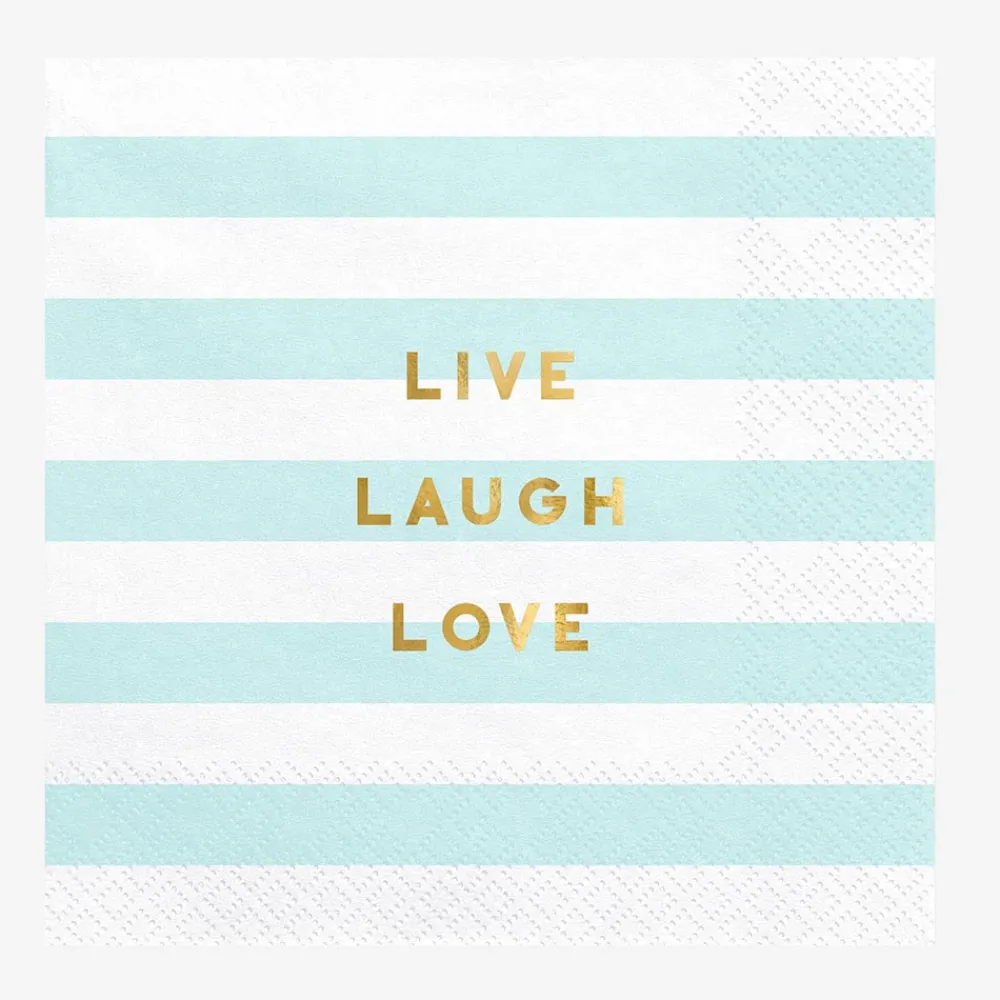 Outlet Party Deco 20 Blue Message Napkins