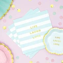 Outlet Party Deco 20 Blue Message Napkins