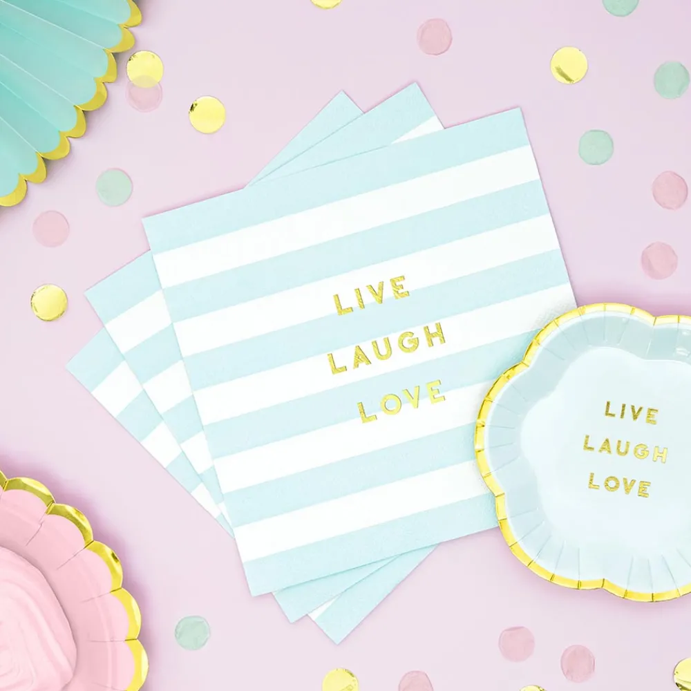 Outlet Party Deco 20 Blue Message Napkins