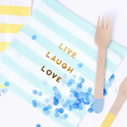 Outlet Party Deco 20 Blue Message Napkins