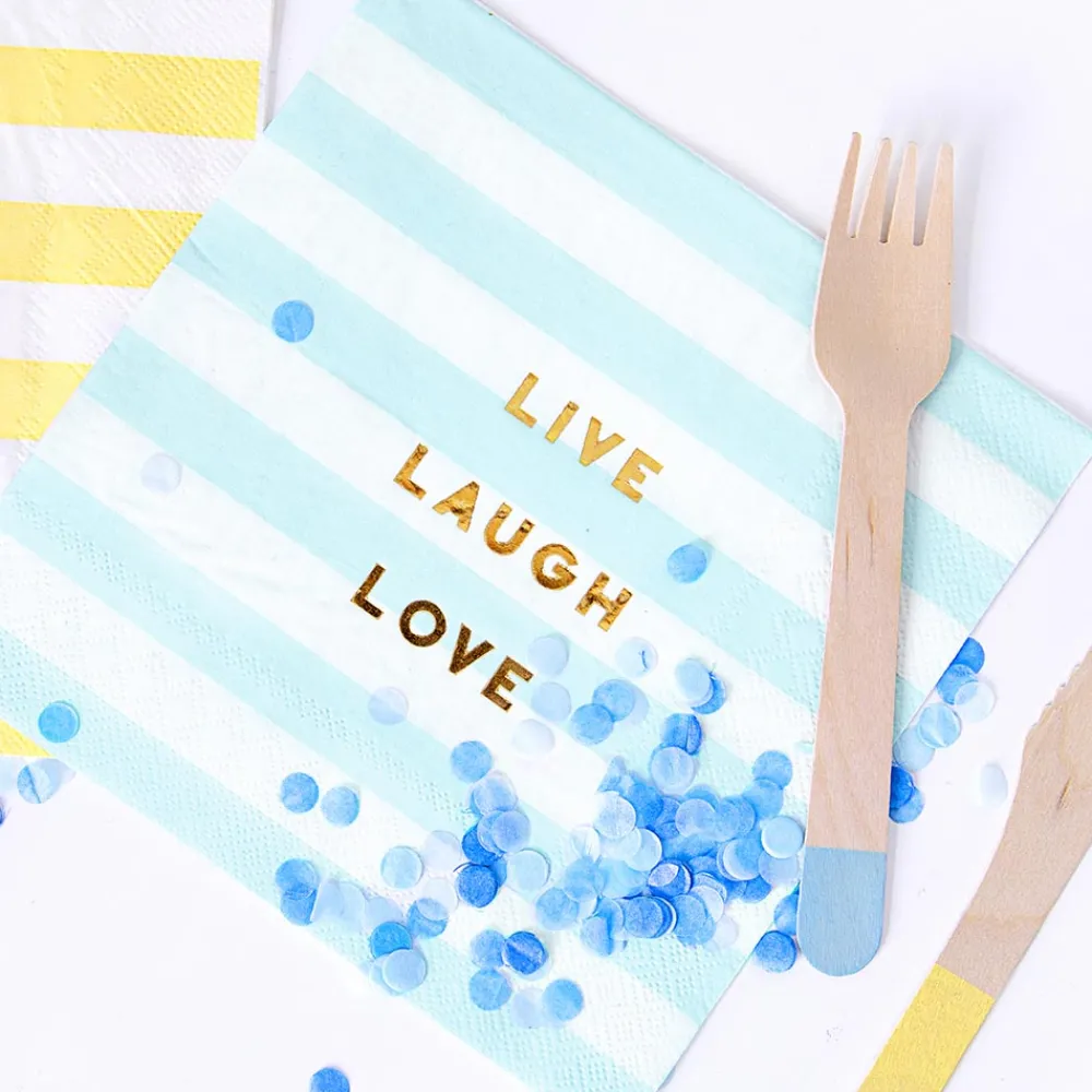 Outlet Party Deco 20 Blue Message Napkins