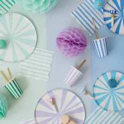 Discount Meri Meri 16 Blue Striped Napkins