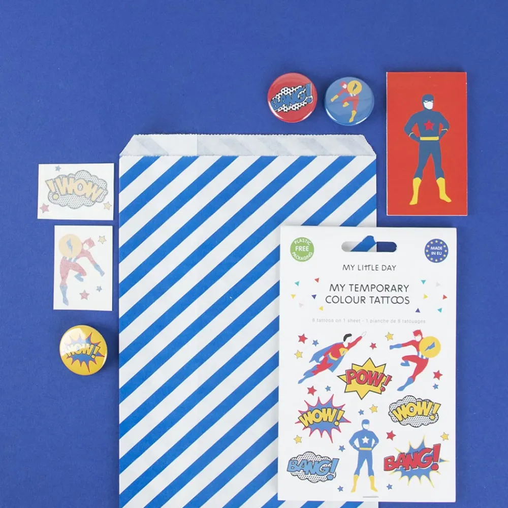 Flash Sale My Little Day 10 Blue Striped Pockets