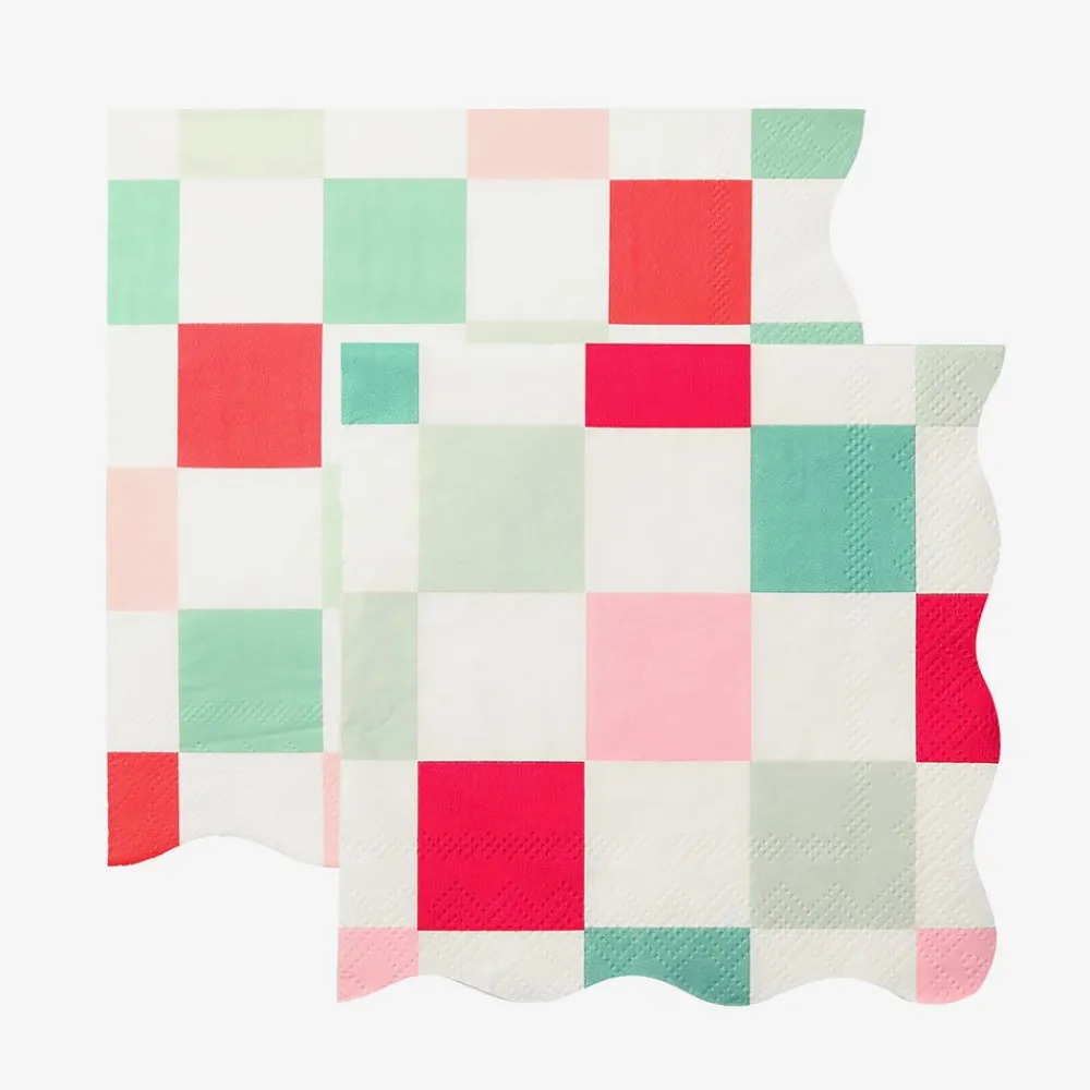 Cheap Meri Meri 16 Check Napkins