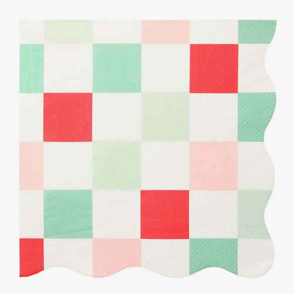Cheap Meri Meri 16 Check Napkins