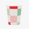 Sale Meri Meri 8 Checkered Christmas Cups