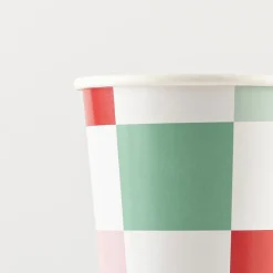 Sale Meri Meri 8 Checkered Christmas Cups