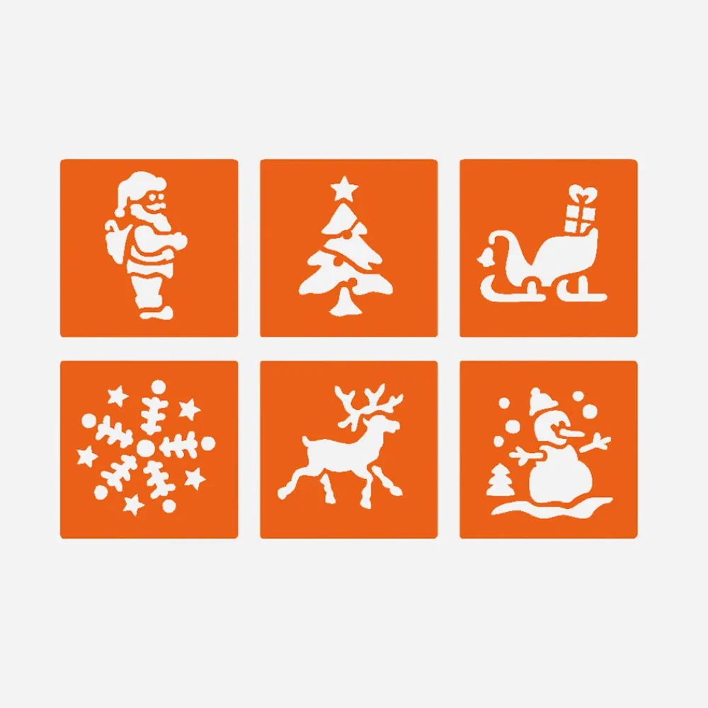 Hot Graine Créative 6 Christmas Stencils