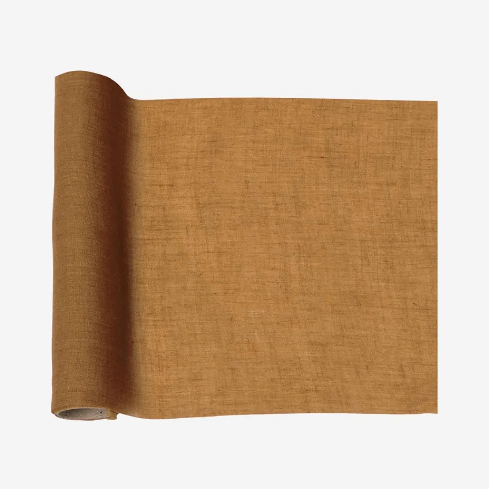 Outlet Arty Fêtes Factory 1 Cognac Muslin Table Runner