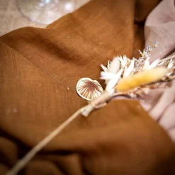 Outlet Arty Fêtes Factory 1 Cognac Muslin Table Runner