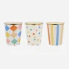 Fashion Meri Meri 8 Colored Pattern Cups