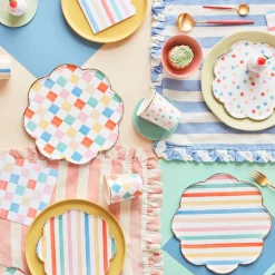 Best Sale Meri Meri 8 Colored Patterned Plates