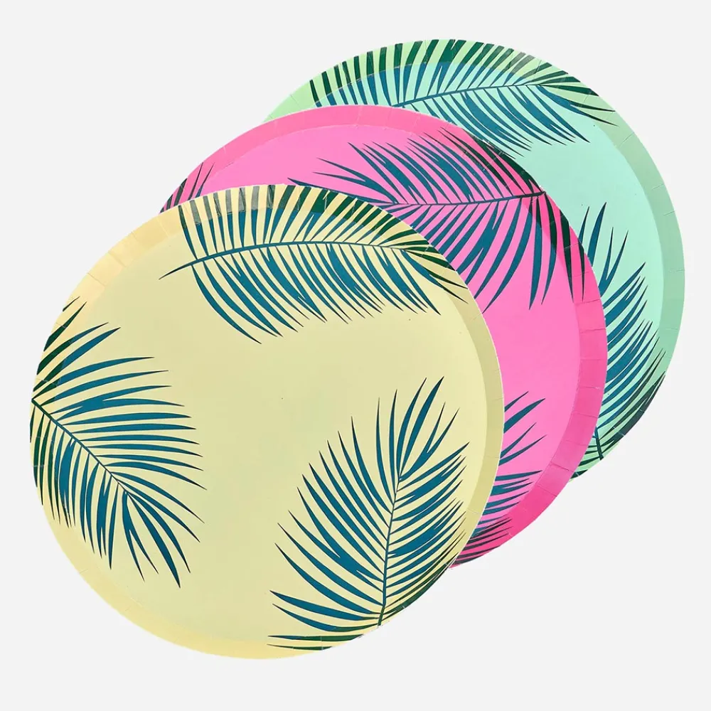 Best Ginger Ray 8 Colorful Palm Leaf Plates