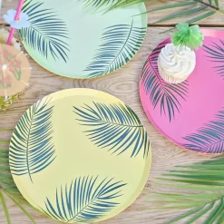 Best Ginger Ray 8 Colorful Palm Leaf Plates