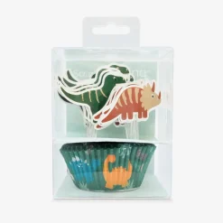 Hot ScrapCooking 24 Dino Cupcake Toppers And Cases