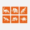 Hot Graine Créative 6 Dino Stencils