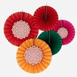 Sale Ginger Ray 5 Diwali Rosettes