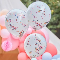 Best Ginger Ray 3 Double Multicolored Confetti Balloons