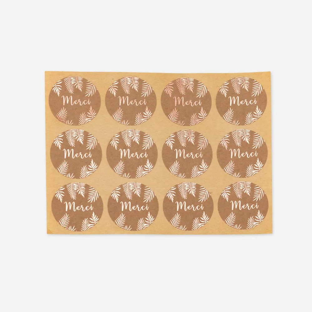 Sale Arty Fêtes Factory 24 Fern Thank You Stickers