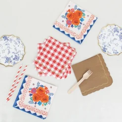 Fashion Party Pro 16 Gingham Scalloped Napkins