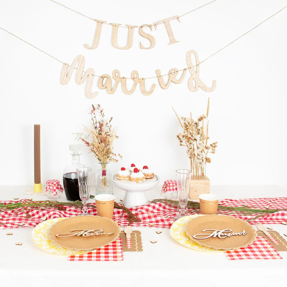 Fashion Party Pro 16 Gingham Scalloped Napkins