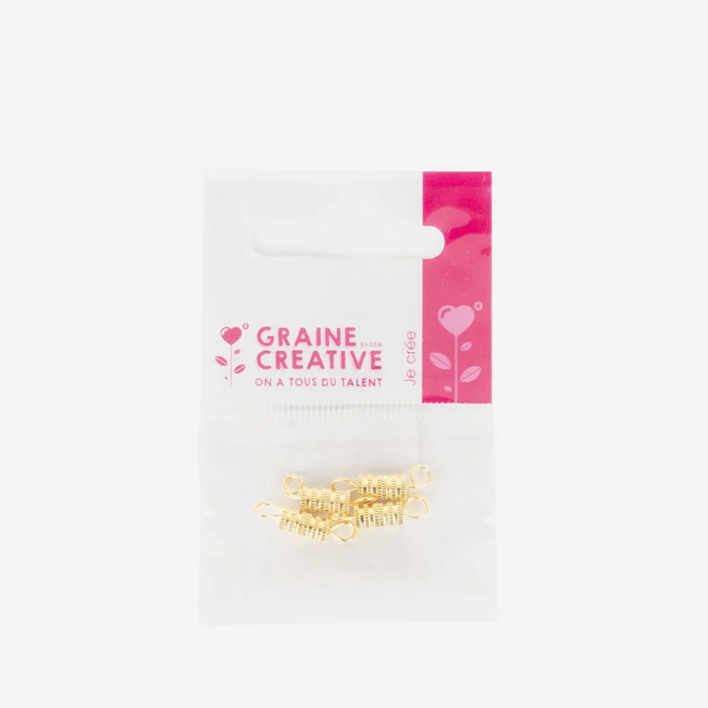 Flash Sale Graine Créative 4 Golden Cylindrical Clasps