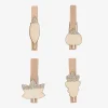 New Rico Design 4 Golden Leaf Clips In Wood