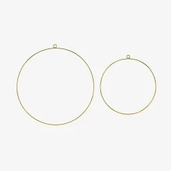 Best Sale Party Deco 2 Golden Metal Hoops (20 And 28 Cm)