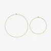 Fashion Party Deco 2 Golden Metal Hoops (20 And 28 Cm)
