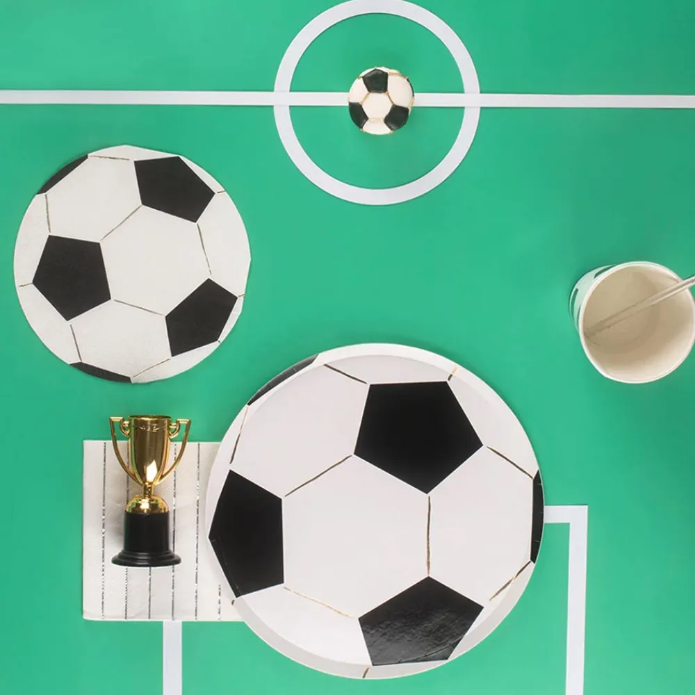 Shop Meri Meri 16 Golden Soccer Ball Napkins