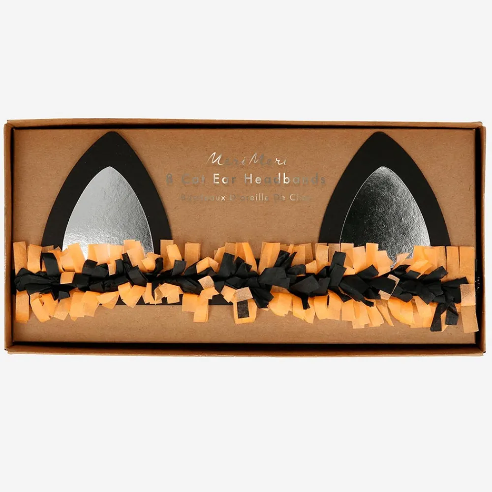 Shop Meri Meri 8 Halloween Cat Ears Headbands