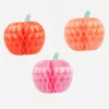 Clearance Party Deco 3 Halloween Honeycomb Pumpkins