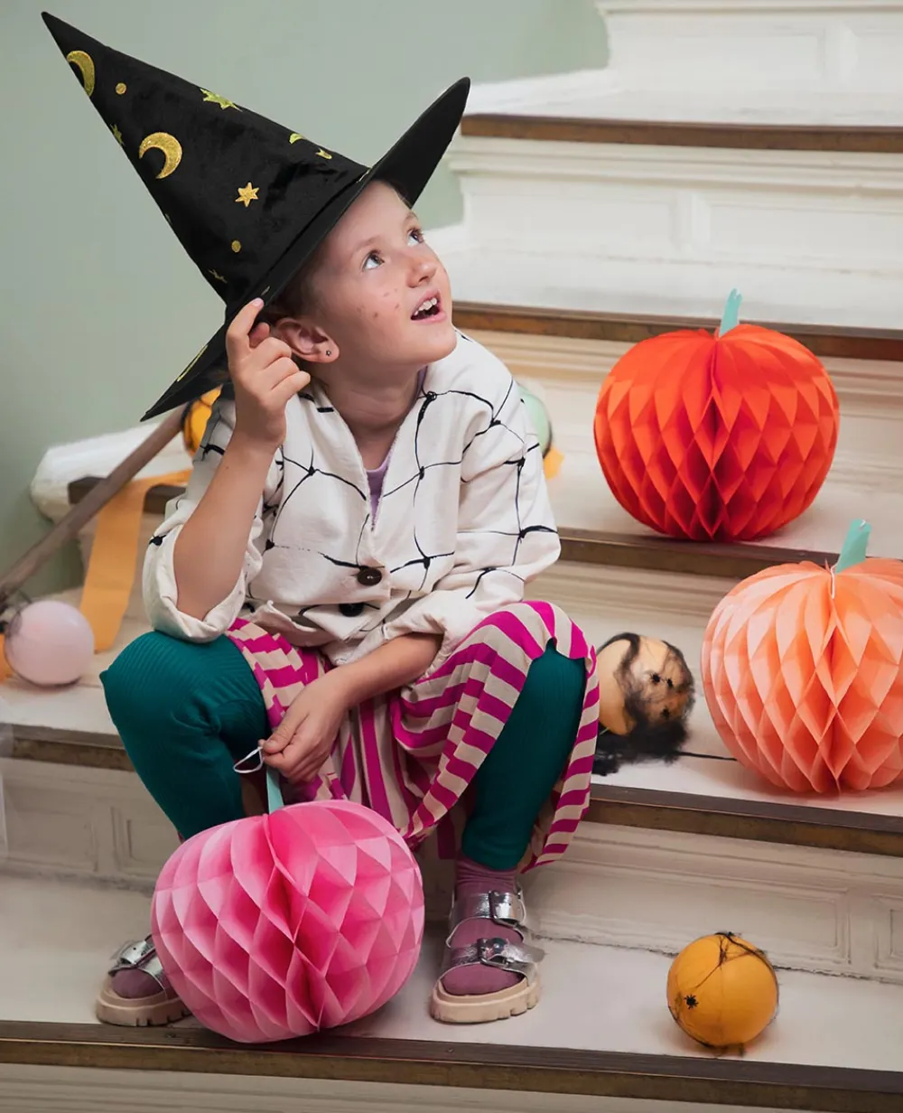 Clearance Party Deco 3 Halloween Honeycomb Pumpkins