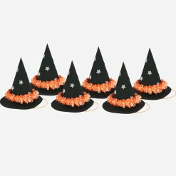 Cheap Meri Meri 6 Halloween Witch Pointy Hats