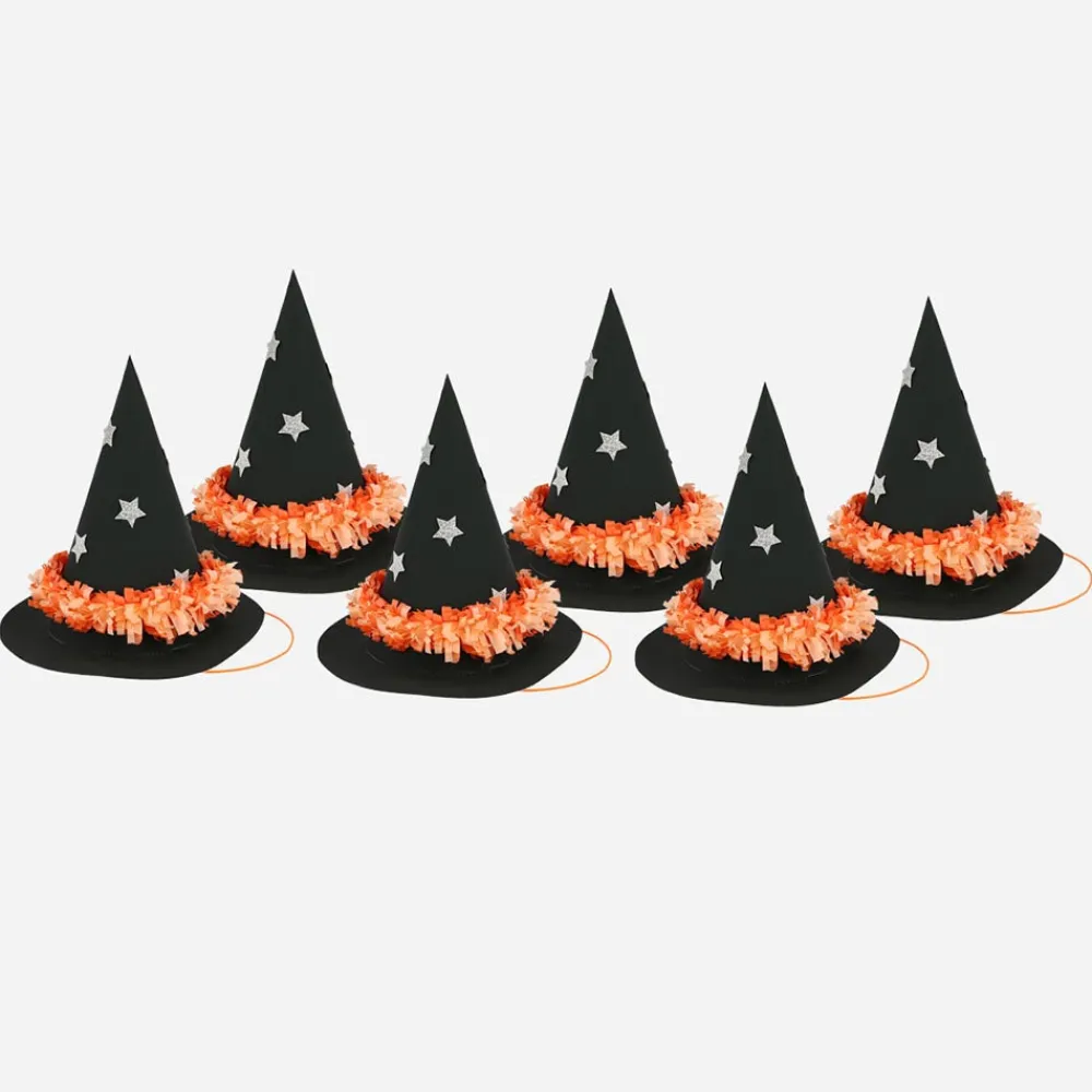 Cheap Meri Meri 6 Halloween Witch Pointy Hats