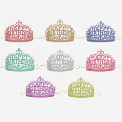 Best Sale Meri Meri 8 Happy Birthday Glitter Tiaras