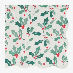 Shop Meri Meri 16 Holly Christmas Napkins