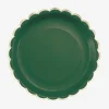 Cheap Party Pro 8 Jungle Green Scalloped Plates