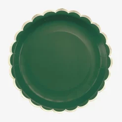Cheap Party Pro 8 Jungle Green Scalloped Plates