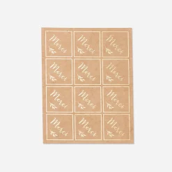 Online Arty Fêtes Factory 24 Kraft And Gold Thank You Stickers