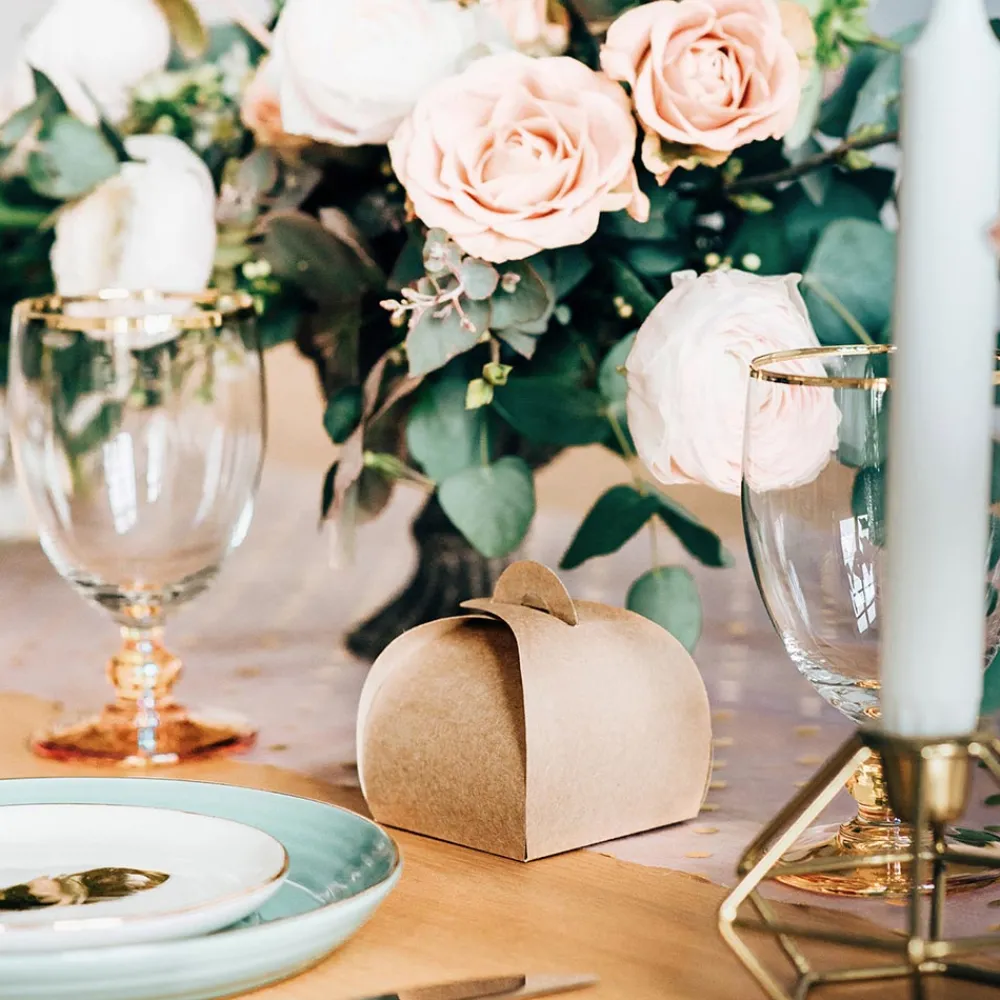 Cheap Party Deco 10 Kraft Gift Boxes