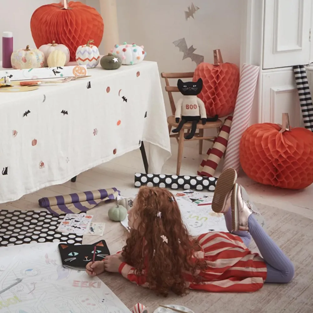 Cheap Meri Meri 2 Large Honeycomb Halloween Pumpkins