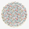 Cheap Party Pro 8 Liberty Flowers Scalloped Plates